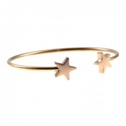 bracciale donna stelline rigido acciaio