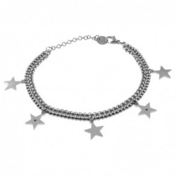 bracciale donna stelline acciaio