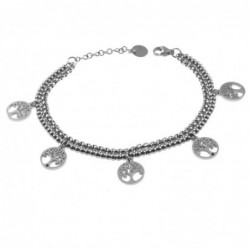 bracciale donna albero della vita acciaio