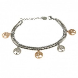 bracciale donna albero della vita acciaio