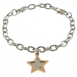 bracciale donna stella acciaio