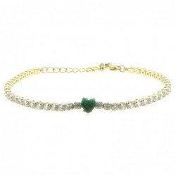 bracciale tennis donna acciaio con cuore