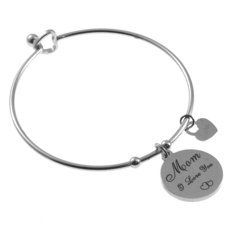 bracciale donna rigido con frasi sulla mamma