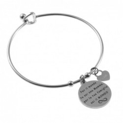 bracciale donna rigido con frasi sulla mamma