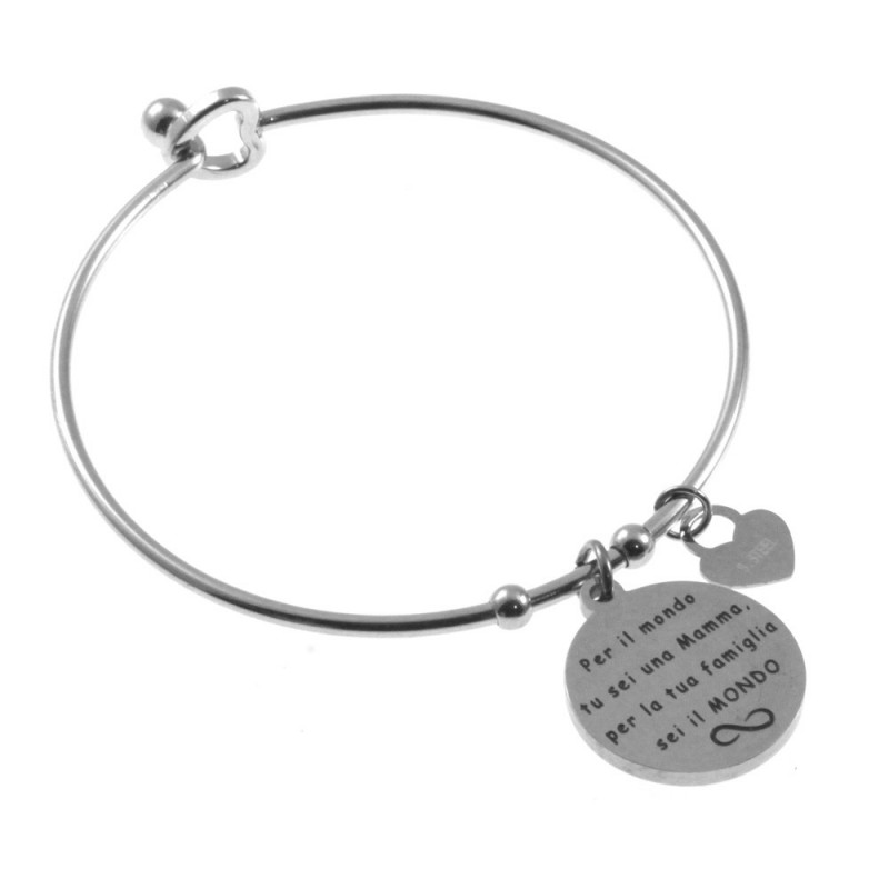 bracciale donna rigido con frasi sulla mamma