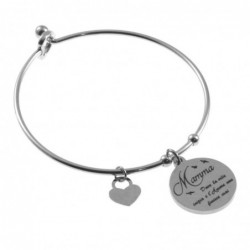bracciale donna rigido con frasi sulla mamma
