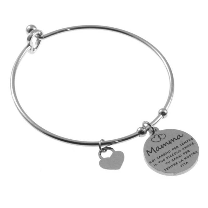 bracciale donna rigido con frasi sulla mamma