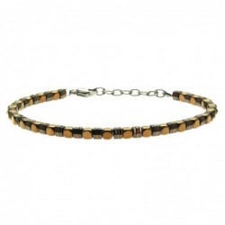 bracciale uomo esagoni e dadini acciaio
