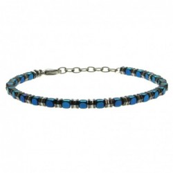 bracciale uomo esagoni e dadini acciaio