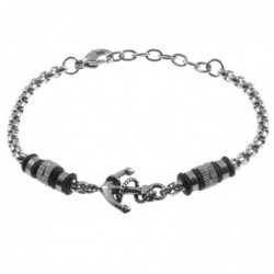 bracciale uomo ancora in acciaio
