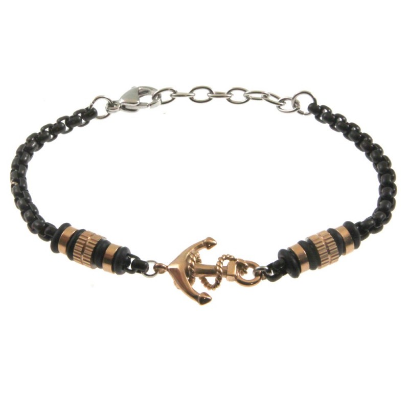 bracciale uomo ancora in acciaio