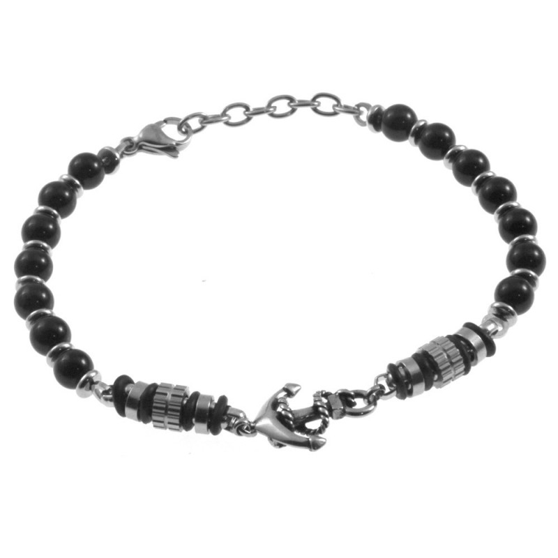 bracciale uomo ancora in acciaio