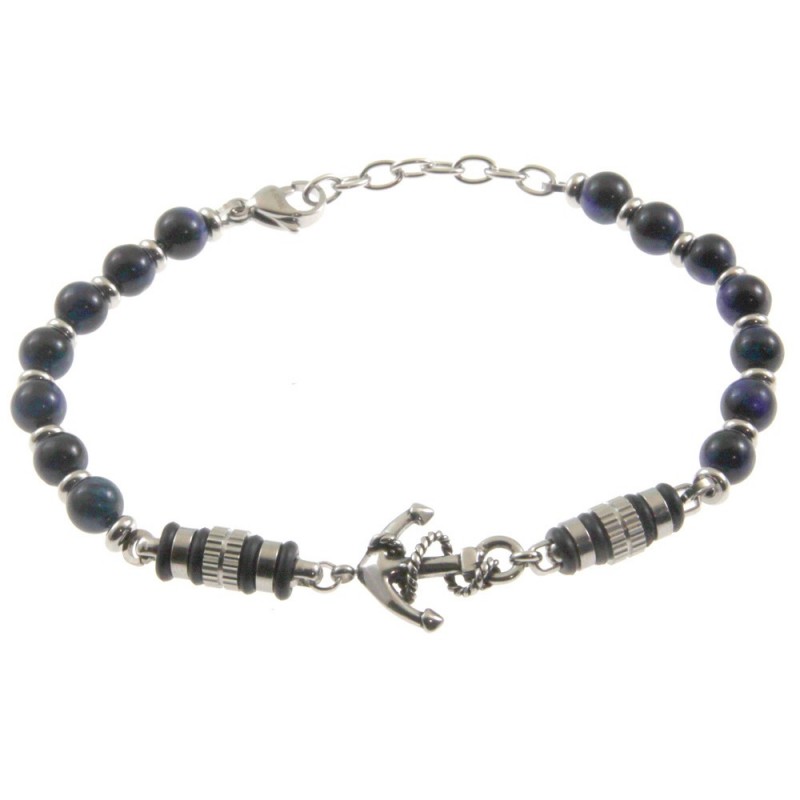 bracciale uomo ancora in acciaio