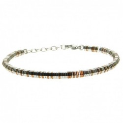bracciale uomo esagoni in acciaio