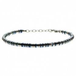 bracciale uomo esagoni in acciaio
