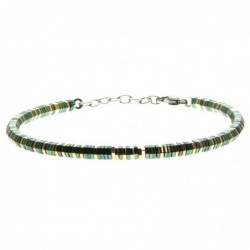 bracciale uomo esagoni in acciaio