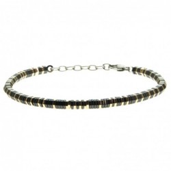 bracciale uomo esagoni in acciaio