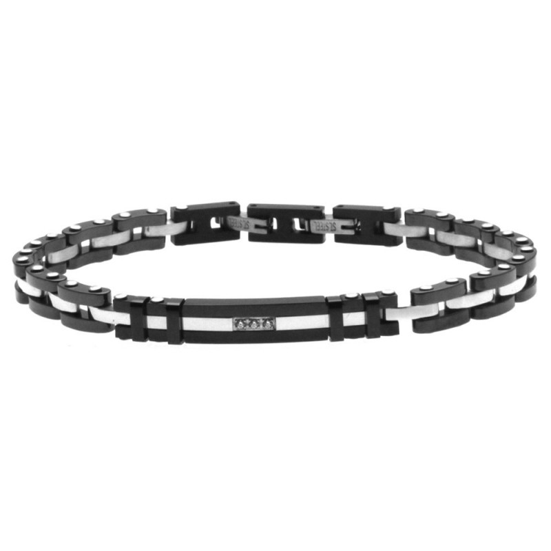 bracciale uomo ceramica acciaio