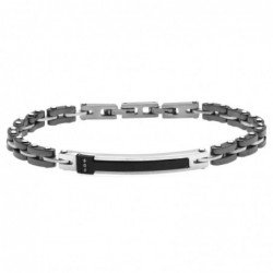 bracciale uomo ceramica acciaio