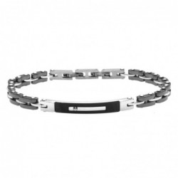 bracciale uomo ceramica acciaio