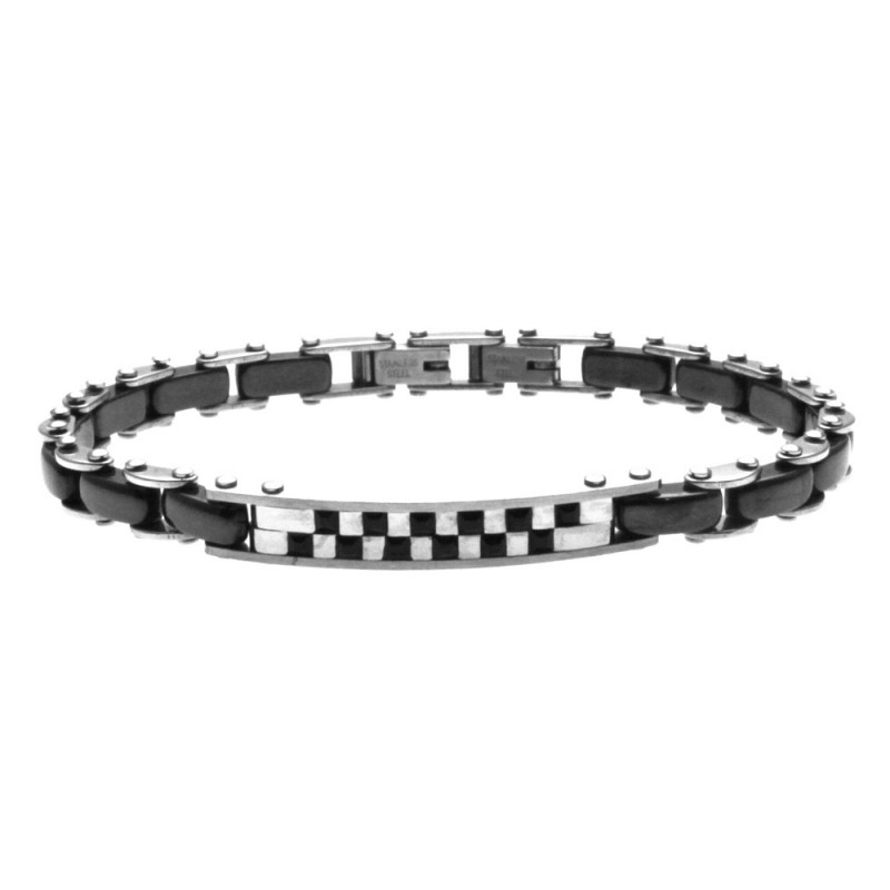 bracciale uomo ceramica acciaio