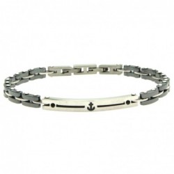bracciale uomo ceramica acciaio