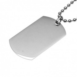 Ciondolo piastra militare in acciaio