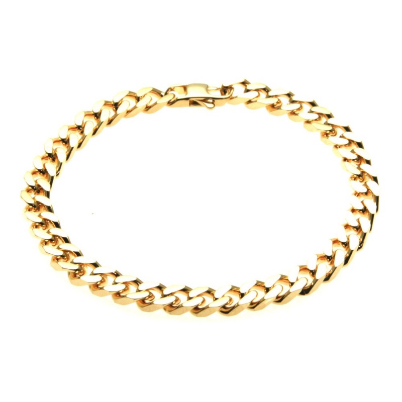 bracciale grumetta dorata in acciaio