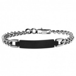 bracciale grumetta con piastra in acciaio