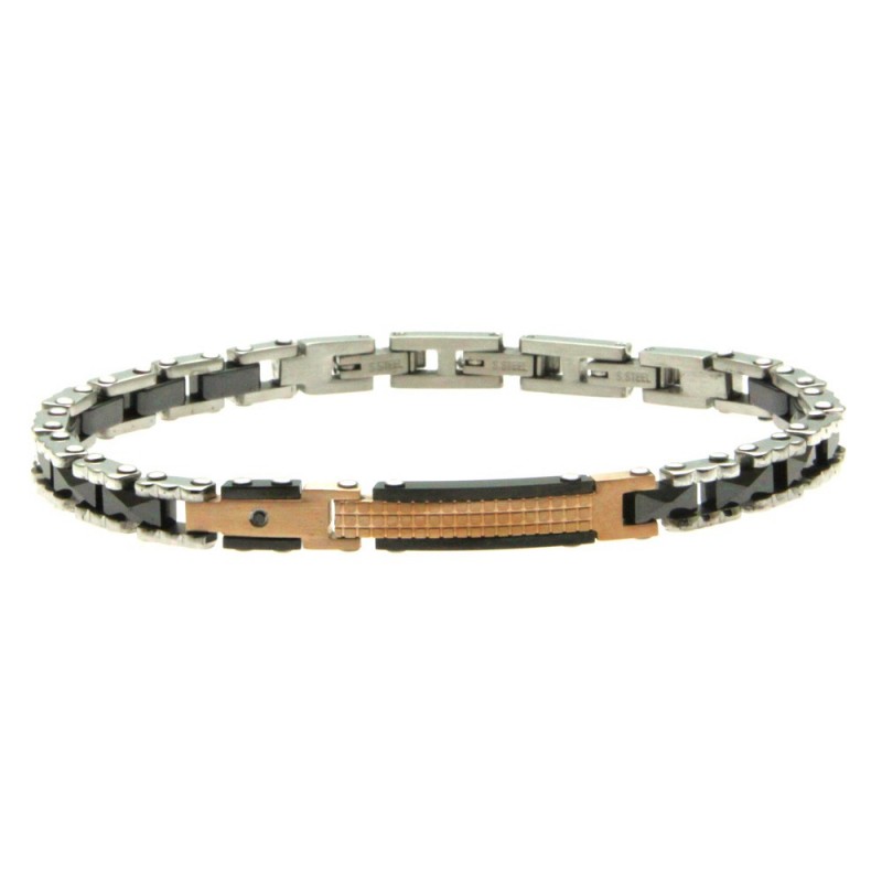 bracciale uomo ceramica acciaio