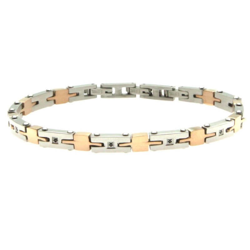 bracciale uomo acciaio