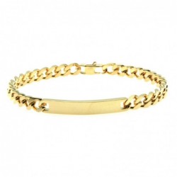 bracciale grumetta dorata con piastra in acciaio