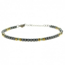 bracciale uomo dadini in grafite e acciaio