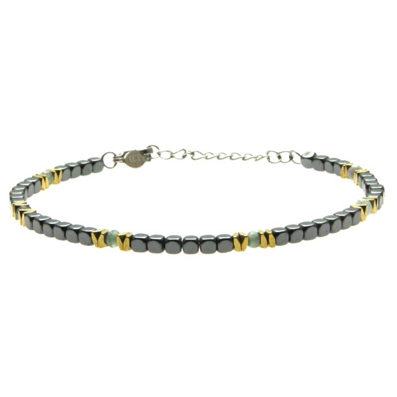 bracciale uomo dadini in grafite e acciaio