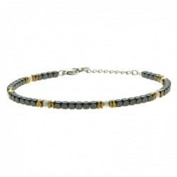 bracciale uomo dadini in grafite e acciaio
