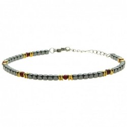 bracciale uomo dadini in grafite e acciaio