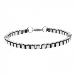 bracciale grumetta acciaio quadrata
