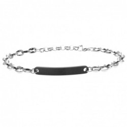 bracciale uomo acciaio piastra e catena marinara