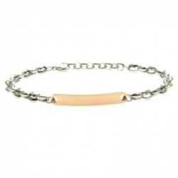 bracciale uomo acciaio piastra e catena marinara