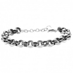 bracciale catena roll on in acciaio brunito