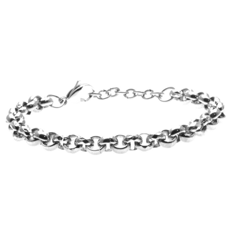 bracciale catena roll on in acciaio