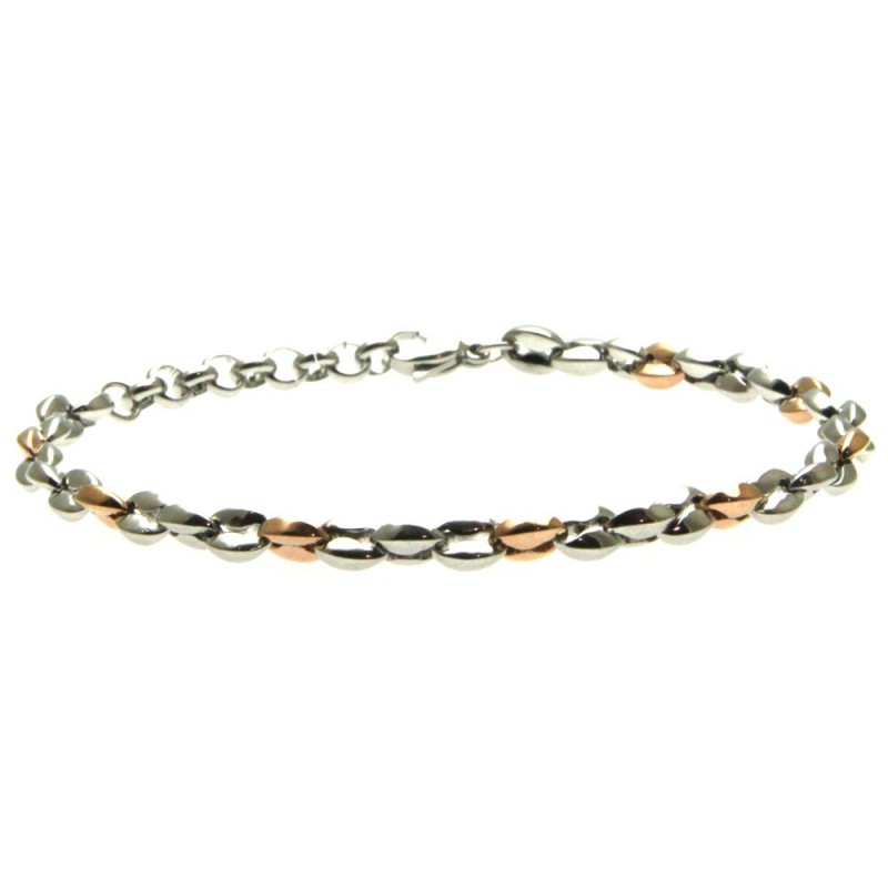 bracciale uomo catena marinara in acciaio