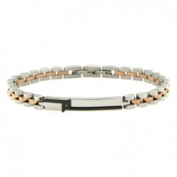 bracciale uomo acciaio con piastra