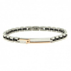 bracciale uomo acciaio con piastra