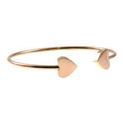 bracciale donna cuori rigido acciaio