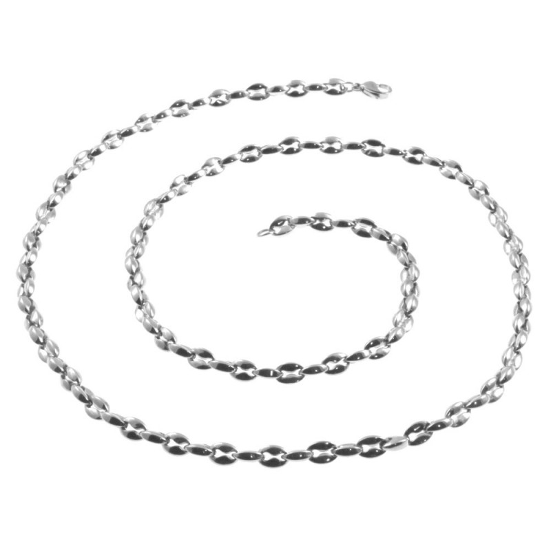 collana uomo maglia marinara in acciaio