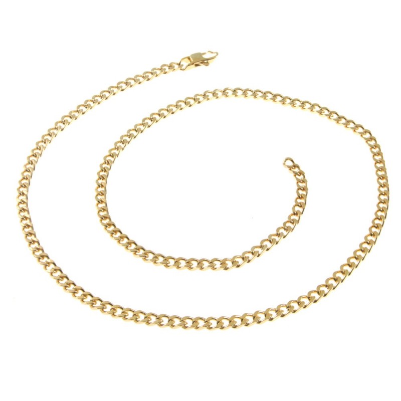 collana uomo grumetta in acciaio dorato