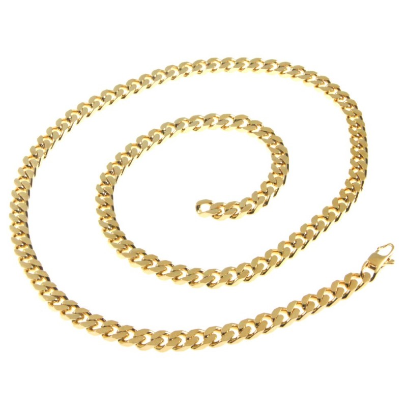 collana uomo grumetta in acciaio dorato
