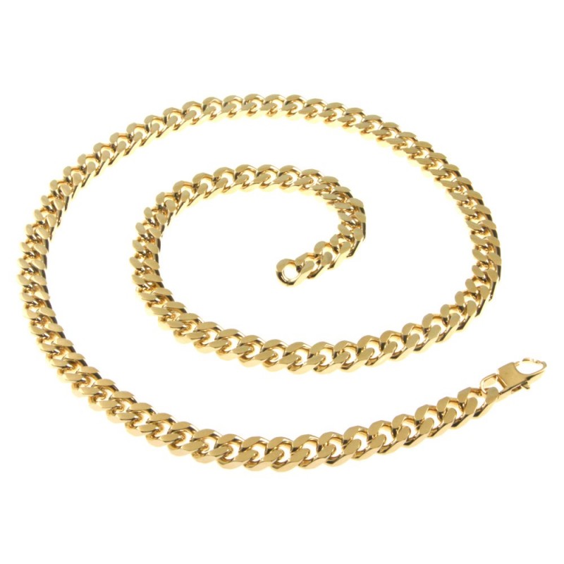 collana uomo grumetta in acciaio dorato