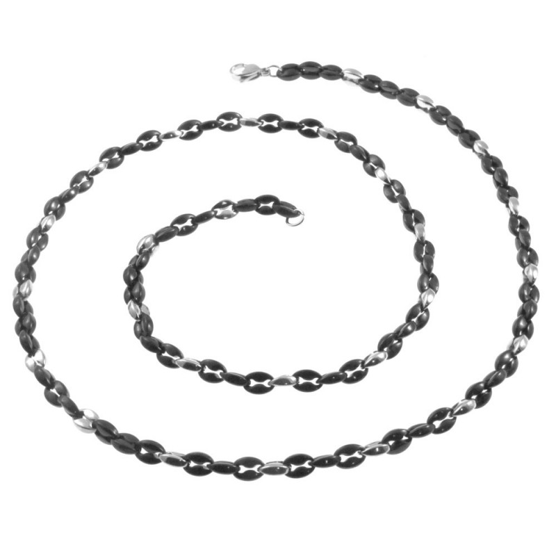 collana uomo maglia marinara in acciaio
